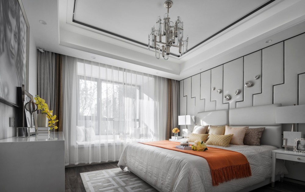 现代轻奢风格室内设计家装案例-卧室 现代轻奢风格室内设计家装案例-卧室