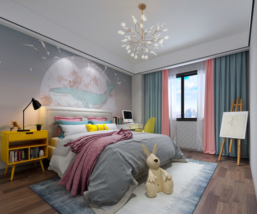 装修案例现代轻奢风格室内装修效果图-卧室 装修案例现代轻奢风格室内装修效果图-卧室