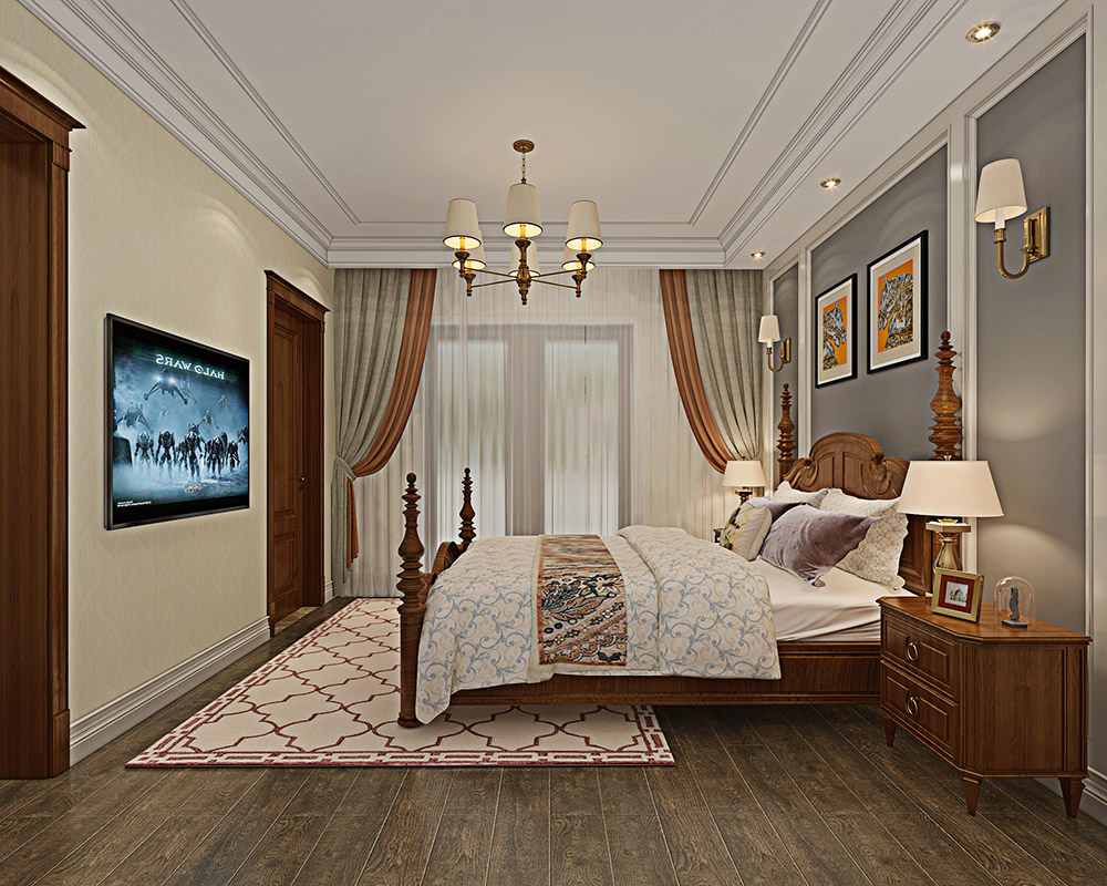 包头小白河别墅320平米简美风格装修案例-客卧 包头小白河别墅320平米简美风格装修案例-客卧
