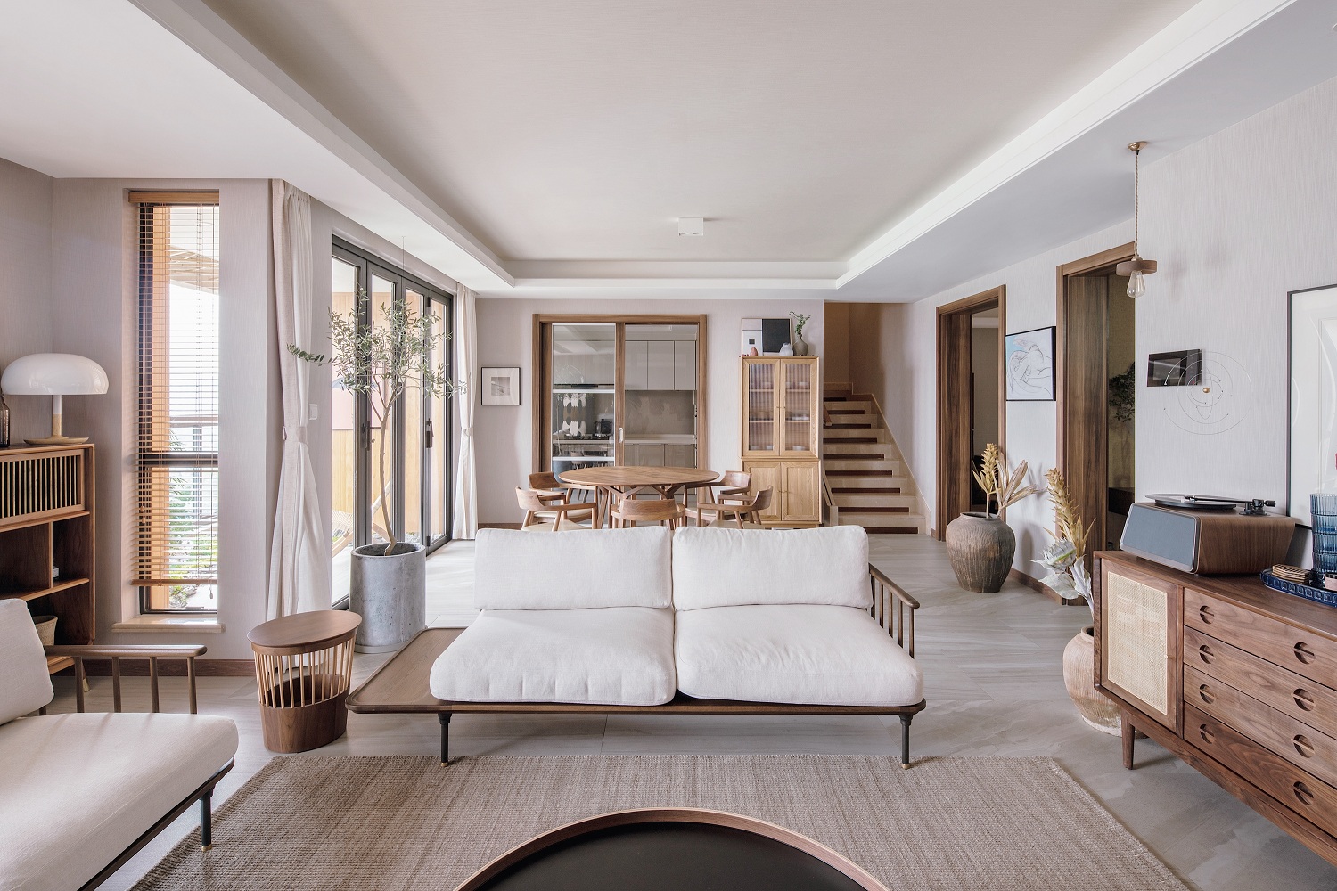 原木简约风格室内家装案例效果图-客厅 原木简约风格室内家装案例效果图-客厅