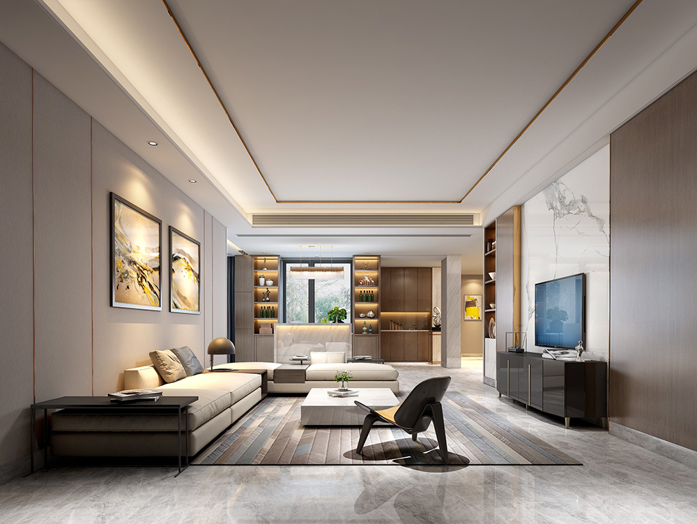 轻奢风格别墅装修设计效果图-东逸湾别墅348平米-别墅装修设计客厅 轻奢风格别墅装修设计效果图-东逸湾别墅348平米-别墅装修设计客厅