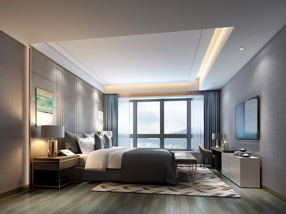 轻奢风格别墅装修设计效果图-东逸湾别墅348平米-别墅装修设计卧室 轻奢风格别墅装修设计效果图-东逸湾别墅348平米-别墅装修设计卧室